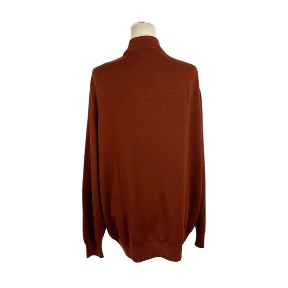 Franco Ziche 100% Pure Wool Long Sleeves Mock Turtleneck Jumper Sweater XXL - Picture 8 of 14